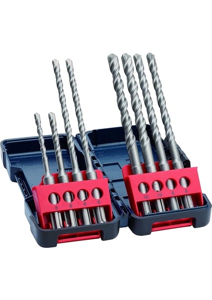 2607019903 Sds-Plus-3-Spiral Matkap Ucu Için Darbeli Matkap, 8-Parçalı Set