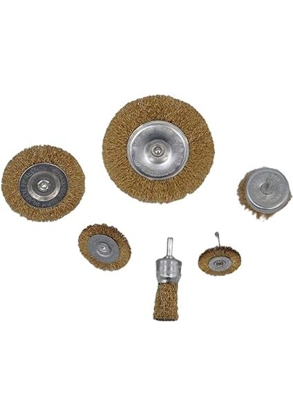 6'lı Pimli Tel Fırça Seti Pas Yağ Kir Boya Yapışkan Çözücü fırsatları