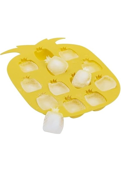 2 Adet Ananas Şekilli Buz Küpü Kalıbı Yapışmaz Silikon Ananas Buzluk Buz ve Çikolata Kalıbı Sarı Renk fiyatları