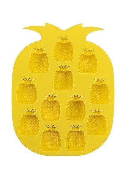 2 Adet Ananas Şekilli Buz Küpü Kalıbı Yapışmaz Silikon Ananas Buzluk Buz ve Çikolata Kalıbı Sarı Renk fırsatları