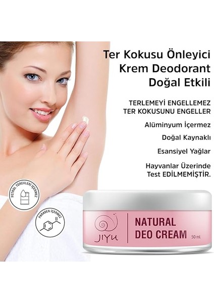 Krem DEODORANT%100 Doğal Ter Kokusu Önleyici Koltuk Altı Beyazlatıcı (Krem Roll-On) 50 Ml. fırsatları