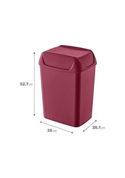 Svingi Çöp Kutusu 40 Lt Carmen Kırmızı fiyatları