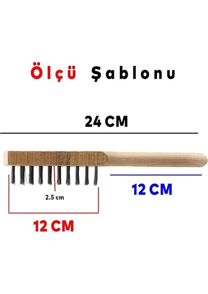 Ahşap Saplı Tel Fırça Kir Pas Mangal Barbekü Izgara Çok Amaçlı Temizleme Fırçası No 5 fiyatları