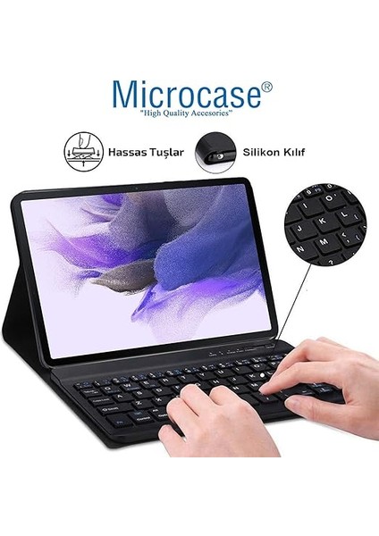 Samsung Galaxy Tab S7 Fe SM-T733 12.4 Inch Tablet Bluetooth Klavyeli Standlı Kılıf - Bkk4 fiyatları