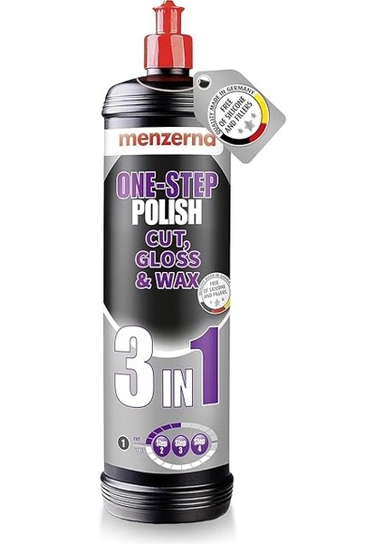 3'ü 1 Arada Tek Adım Cila - Orta Kesim Cila - Çok Parlak Kaplama ve Mühür Bir Arada (34 Oz)