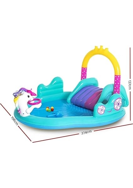Büyülü Unicorn At Arabası Oyun Havuzu Merkezi indirimleri