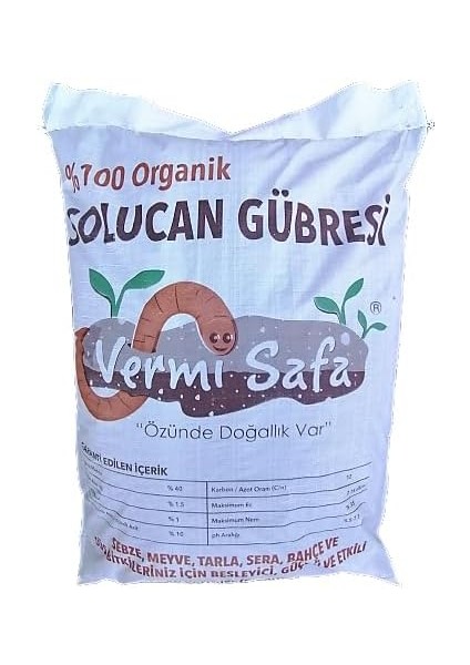 %100 Organik Katı Solucan Gübresi 10 kg Lamine Çuvallı fiyatları