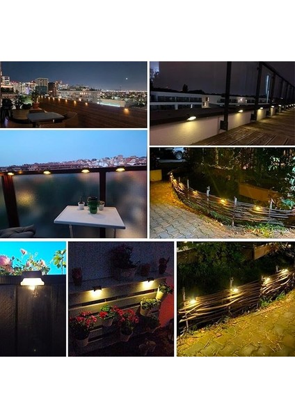 Güneş Enerjili Su Geçirmez 4'lü Bahçe, Merdiven, Veranda Için Köşebent LED Lamba 3200K Günışığı (Standart, Adet, 8) indirimleri