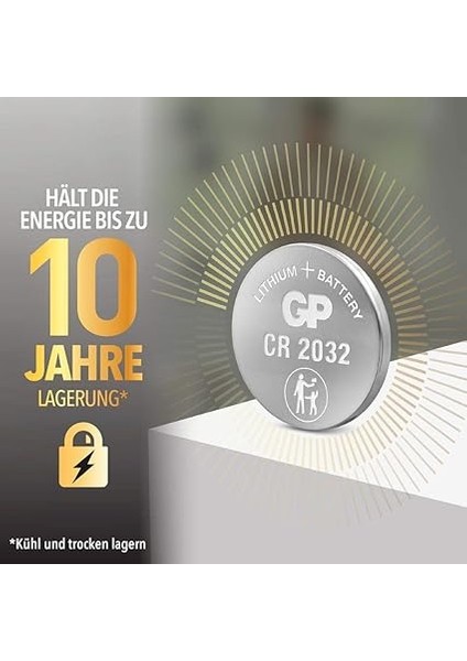 3V Lithium Knopfzellen, 20 Stück Li-Mn Knopfbatterien Cr 2032 - 3 Volt Im 20-Er Pack, Batterien Einzeln Entnehmbar (Gp Batteries Markenprodukt) indirimleri