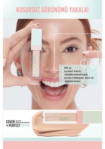 By Pastel Cover Perfect Concealar SPF30 Ultra Kapatıcı, 304 Nude Pink fırsatları