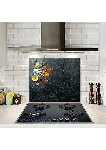 10001506018 Baharat Çeşnisi Cam Ocak Arkası Koruyucusu, 52CM x 60CM fiyatları