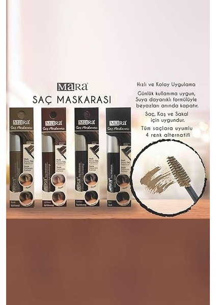 Kozmetik Saç Maskarası Siyah 1 Paket (1 x 250 G) fiyatları