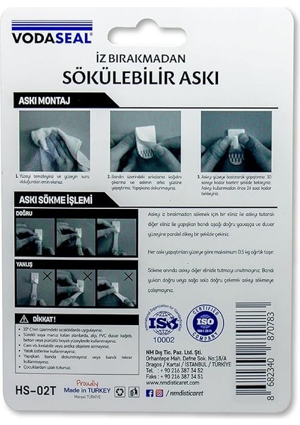 Beyaz 5li Iz Bırakmayan Askı fiyatları