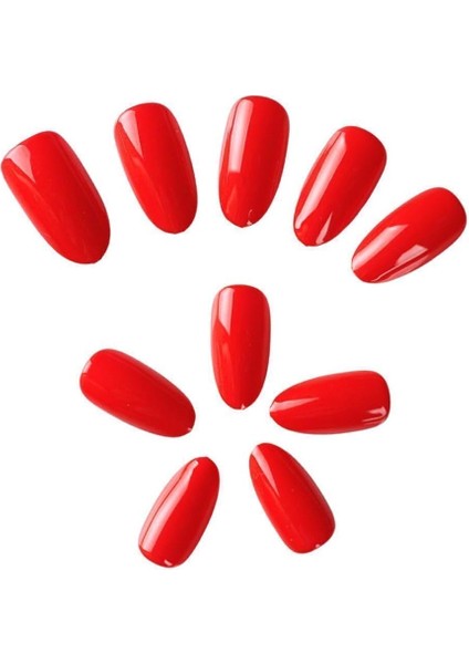 Beauty Takma Tırnak Seti & Zararsız Yapıştırıcı Nar Çiçeği