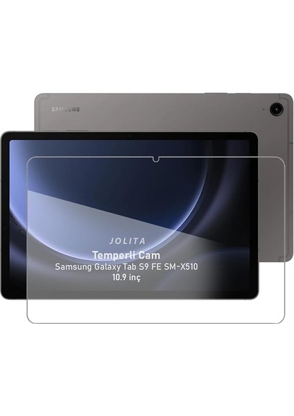 Samsung Galaxy Tab S9 Fe 10.9 Inç Uyumlu Temperli Ekran Koruyucu Kırılmaz Cam Glass X510 X515 X517