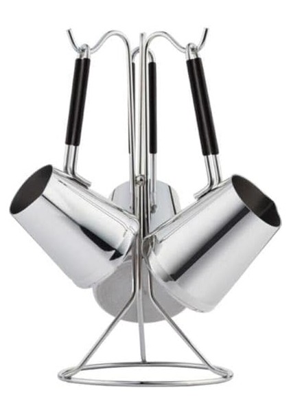 Everest 4 Parça Standlı Paslanmaz Çelik Cezve Seti