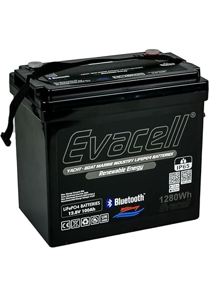 100AH Lifepo4 Lityum Demir Fosfat IP65 Bluetooth Batarya Akü modelleri