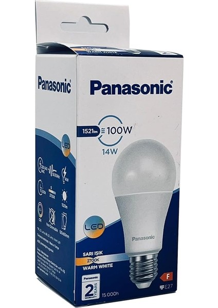 LED E27 14W 1521LM 2700K Lamba Sarı Işık