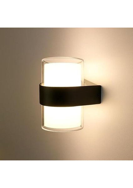 LED Duvar Aplik 12W IP54 – Günışığı 3200K, 1170 Lümen, Su Geçirmez Iç ve Dış Mekan Aydınlatma, Bahçe Balkon Teras Ev Koridor Için fiyatları