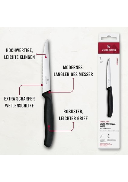 6.7233.6 Mutfak 6'lı Steak-Biftek Bıçağı (Blisterli) fırsatları