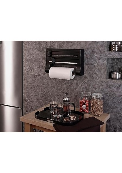 Mutfak Folyo/havlu Tutucusu-Siyah fiyatları