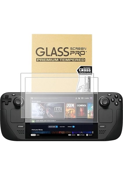 Steam Deck OLED Için Ekran Koruyucu 7.4-Inç (Yeni 2023) - 9h Temperli Cam Film, Çizilmez Hd Şeffaf, Inek Derisi Kutusu Profesyonel Ambalaj, 2'li Paket