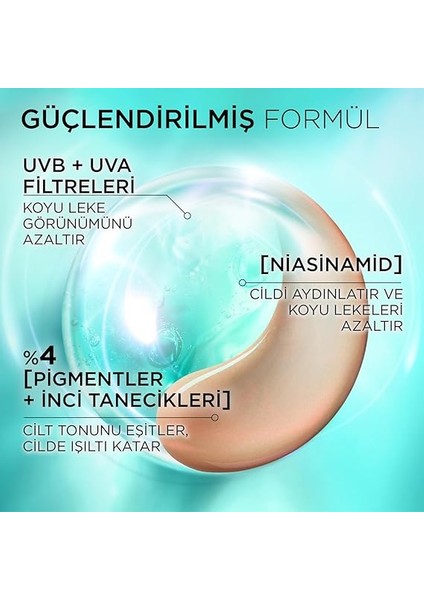 Paris Bright Reveal Spf 50+ Koyu Leke Karşıtı Renkli Fluid Günlük Yüz Güneş Kremi 50 ml - Light indirimleri