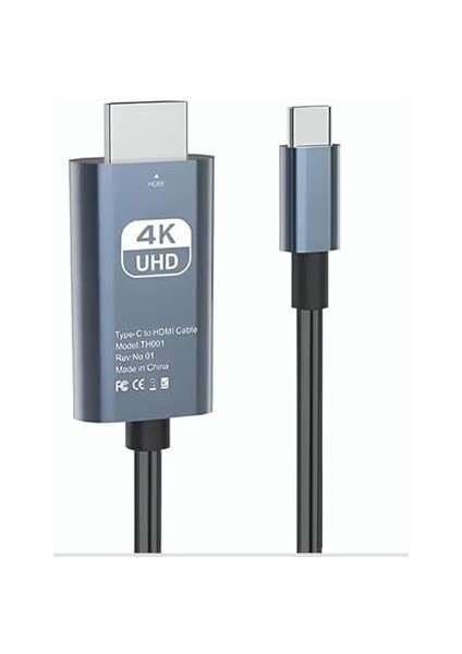 HDMI Type C - Lightning - iphone ve Tüm Type C Cihazlarla Uyumlu Hd Hdmi Kablo 4K Ultra Hd HDMI Kablo Tak Çalıştır 2 Metre (Type C To Hdmi Hb-06) fiyatları