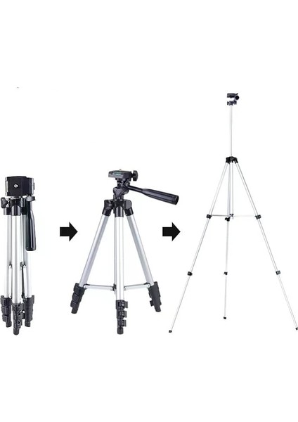 Nıppon, Profesyonel Fotoğraf Video Çekimi Tripod Telefon Tutucu - Tripod Telefon Tutucu (Kumandalı)