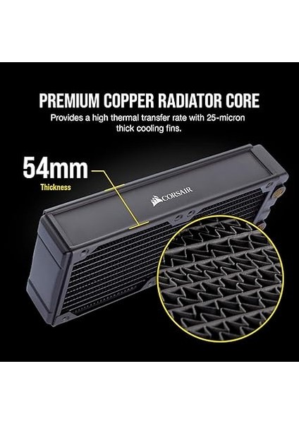 Hydro x Series Xr7 Radyatör (240 Mm, Iki 120 mm Fan Sabitlemesi, Kolay Kurulum, Bakır Konstrüksiyon, Yüksek Kaliteli Poliüretan Kaplama, Entegre Vida Kılavuzu) Siyah fırsatları