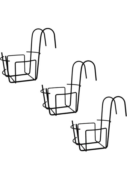 Şık ve Pratik 3'lü Metal Yuvarlak Balkon Askılı Saksılık - Bahçenizde Estetiği Yakalayın! fiyatları