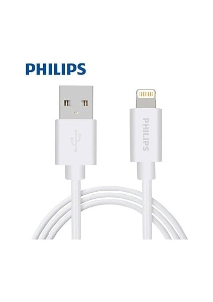 2.4A iPhone Lightning Şarj ve Data Kablosu Beyaz 1 Metre fiyatları