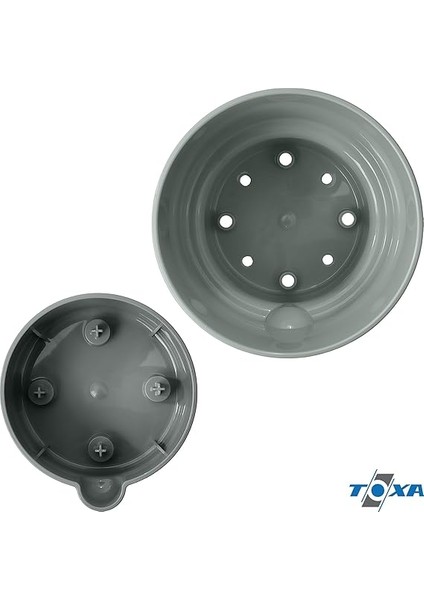 4 Adet Dora Saksı Dekoratif Tabaklı Çiçek Kaktüs Saksısı Parlak Plastik Saksı (Gri, 2 Litre) indirimleri