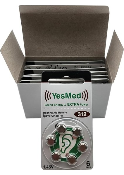Extra Power 312 Numara Işitme Cihazı Pili (10 Paket x 6 Adet = 60 Adet Pil) indirimleri