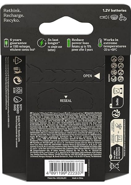 Batteries Recyko Pro Aa Kalem Ni-Mh Şarjlı Pil, 1.2 Volt, 6'lı Kart fiyatları