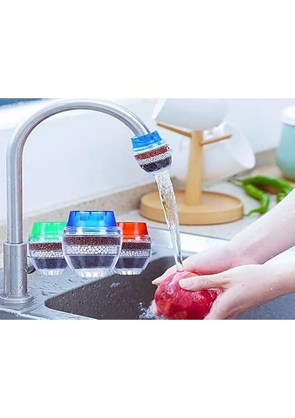 Lua 5 Katmanlı Aktif Karbon Su Arıtma Aparatı, Su Filtresi Arıtma Mutfak Dokunun Filtrasyon Aktif Karbon Klor Florür Ağır Metaller Sert Su Yumuşatıcı Su Dokunun Filtre Kaldırır fiyatları