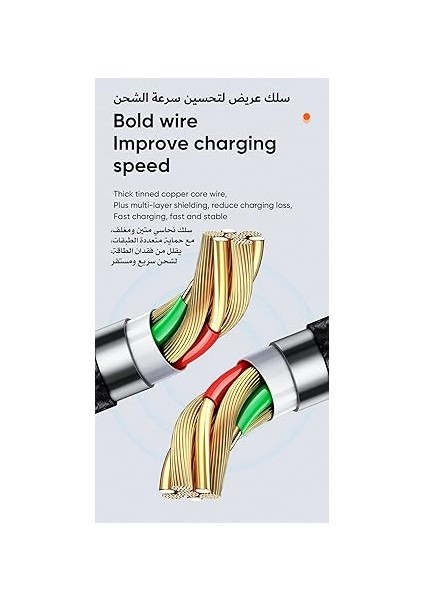 CA-1060 Dijital Ekranlı Lightning Hızlı Data-Şarj Kablosu 3A 1.2m indirimleri