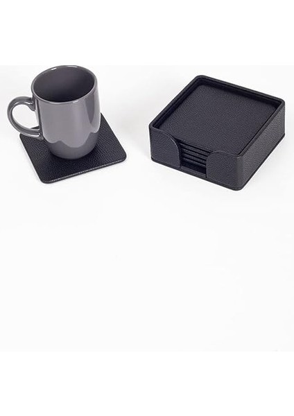 Office Deri Bardak Altlığı Seti Siyah modelleri