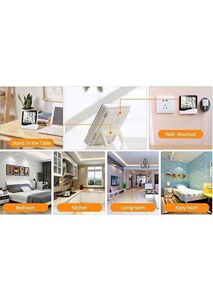 Hans Creatıon Ds Enterprise | (Htc-1) Oda Termometresi, Nem Kuluçka Ölçer ve Doğru Sıcaklık Göstergeli Duvara Montaj LED Dijital Alarm Saat Monitörü Iç Mekan/dış Mekan (Htc-1) / (004) indirimleri