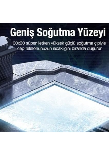 27W Super Akıllı Kasırga Telefon Soğutucu Dijital Göstergeli Akıllı Isı Yalıtım Soğutma Fanı Radyatör modelleri