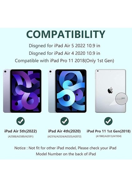 Moveteck Ipad Air 4 ve 5 Nesil 10.9 Inç Uyumlu Tablet Klavyeli Kılıf Bluetooth Kalem Bölmeli Stand Manyetik, Lavanta, Tek Ebat, KLAVYEAİR4LAVANTA indirimleri