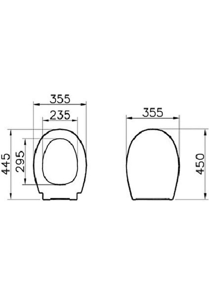 84-003R009 Klozet Kapağı Universal Yavaş Kapanır Kolay Çıkabilir Beyaz modelleri