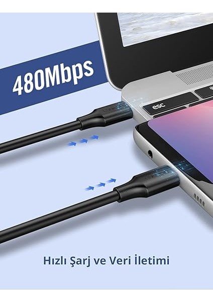 Usb-C 2.0 C M/m Abs Hızlı Şarj Kablosu 1m Beyaz modelleri