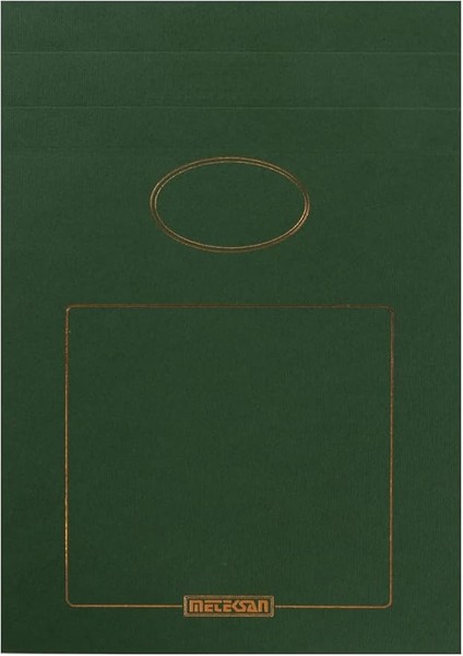 Prestij 17X24 cm Dokulu Karton Kapaklı Bloknot, 150 Yaprak, Düz, Yeşil