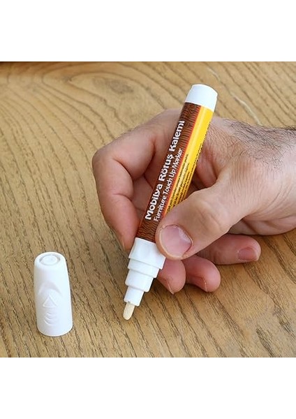 Mobilya Rötuş Kalemi Ahşap Masa Sehpa Dolap Kalemi Çizik Giderici Çatlak Kapatıcı Beyaz fırsatları