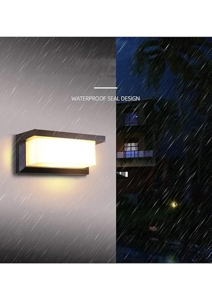 Geldi Bahçe Aydınlatması LED Işık 12W Beyaz Günışığı Işık Zita Ultra Şapkalı Bahçe Duvar Aplik Su Geçirmez (Gün Işığı 3000K) fiyatları