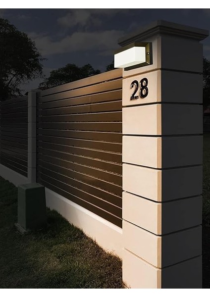 Geldi Bahçe Aydınlatması LED Işık 12W Beyaz Günışığı Işık Zita Ultra Şapkalı Bahçe Duvar Aplik Su Geçirmez (Gün Işığı 3000K) fırsatları