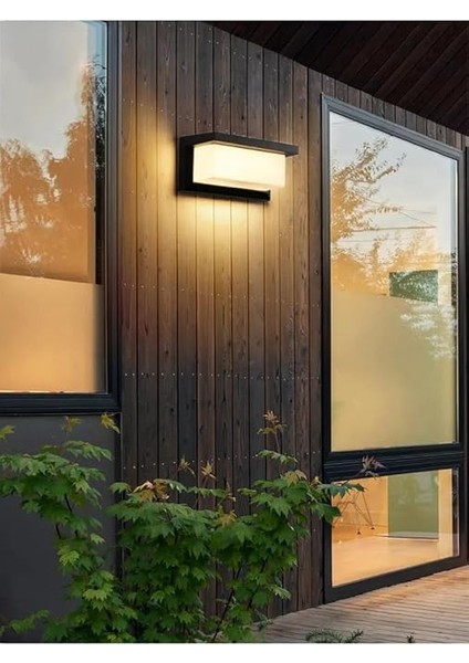 Geldi Bahçe Aydınlatması LED Işık 12W Beyaz Günışığı Işık Zita Ultra Şapkalı Bahçe Duvar Aplik Su Geçirmez (Gün Işığı 3000K) indirimleri