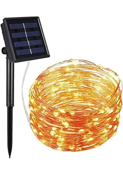 Mobile Solar Güneş Enerjili Dış Bahçe Aydınlatma Su Geçirmez LED 10M Sarı