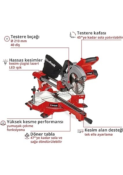 Te-Sm 36/210 Li - Solo, Akülü Gönye Testere modelleri